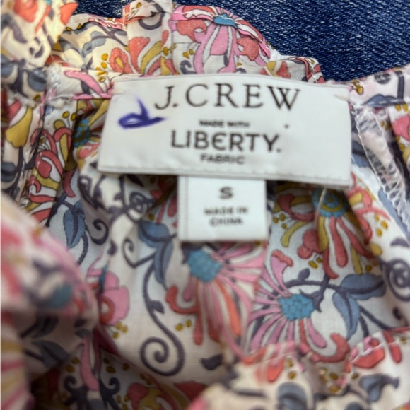 J. Crew Blouse in Liberty Fabric Floral Print Women’s Top Size S - Picture 3 of 5